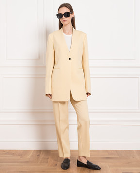Jil Sander Жовті штани з вовни J04KA0003J40021