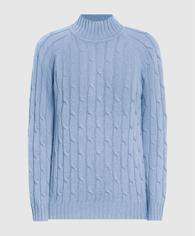 Babe Pay Pls Blue sweater made of cashmere in a textured pattern MD9701305341TR