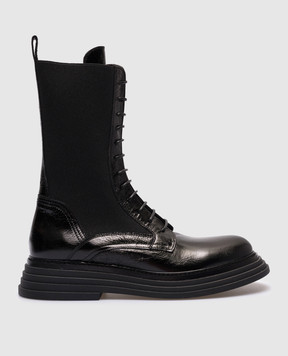 Laura Bellariva Черные комбинированные ботинки P9065