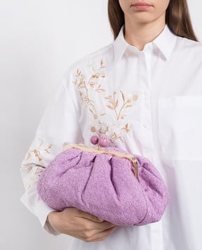 Max Mara Weekend Фіолетова сумка з мереживом HOMMAGELAFRANCE