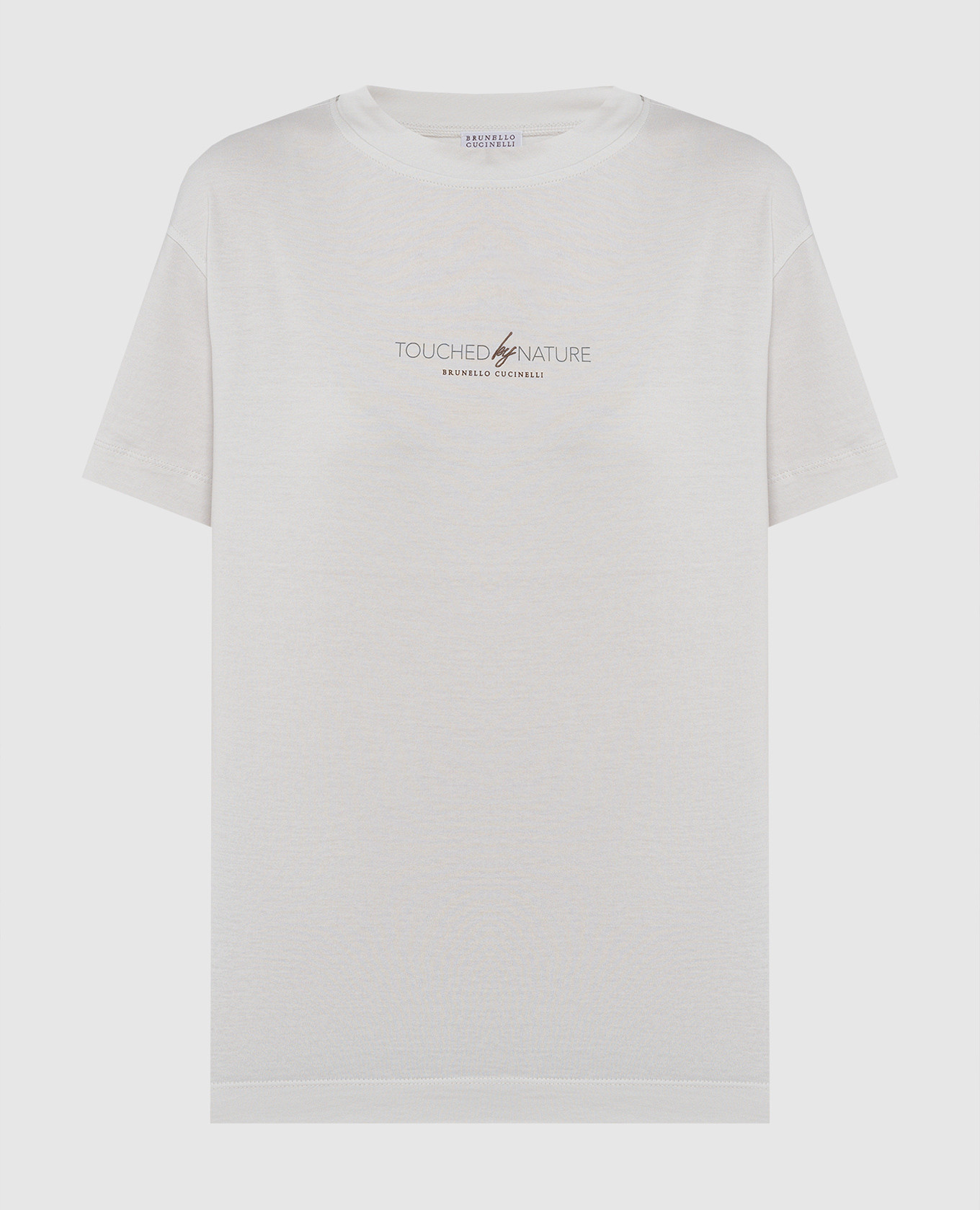 White Nature t-shirt with monil chain