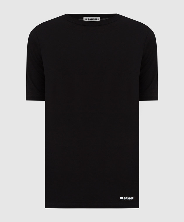 Jil Sander Чорна футболка з логотипом JPPU707510WU248308