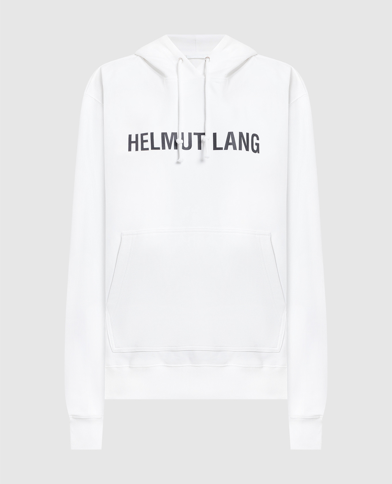 White logo print hoodie