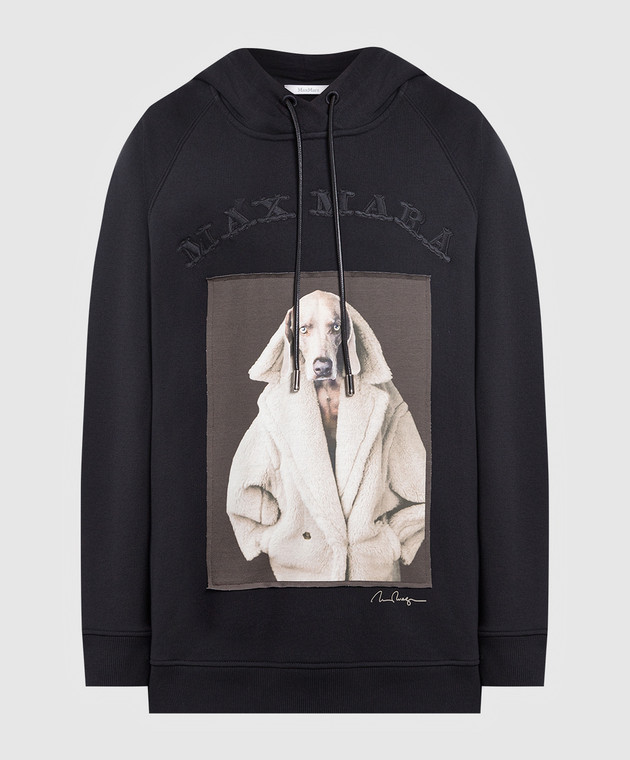 新品タグ付きMAX MARA国内正規品LILLO COTTON HOOD Max Mara - Черные худи с логотипом и принтом LILLO купить в Symbol