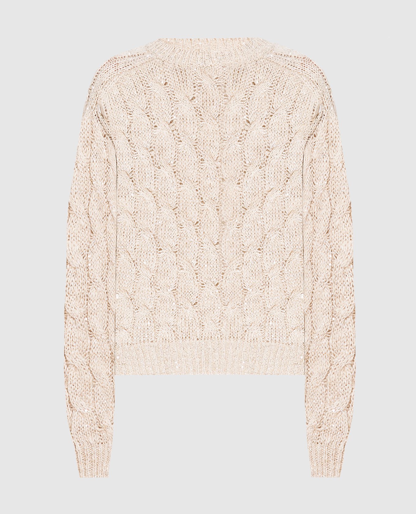 Beige sweater with sequins