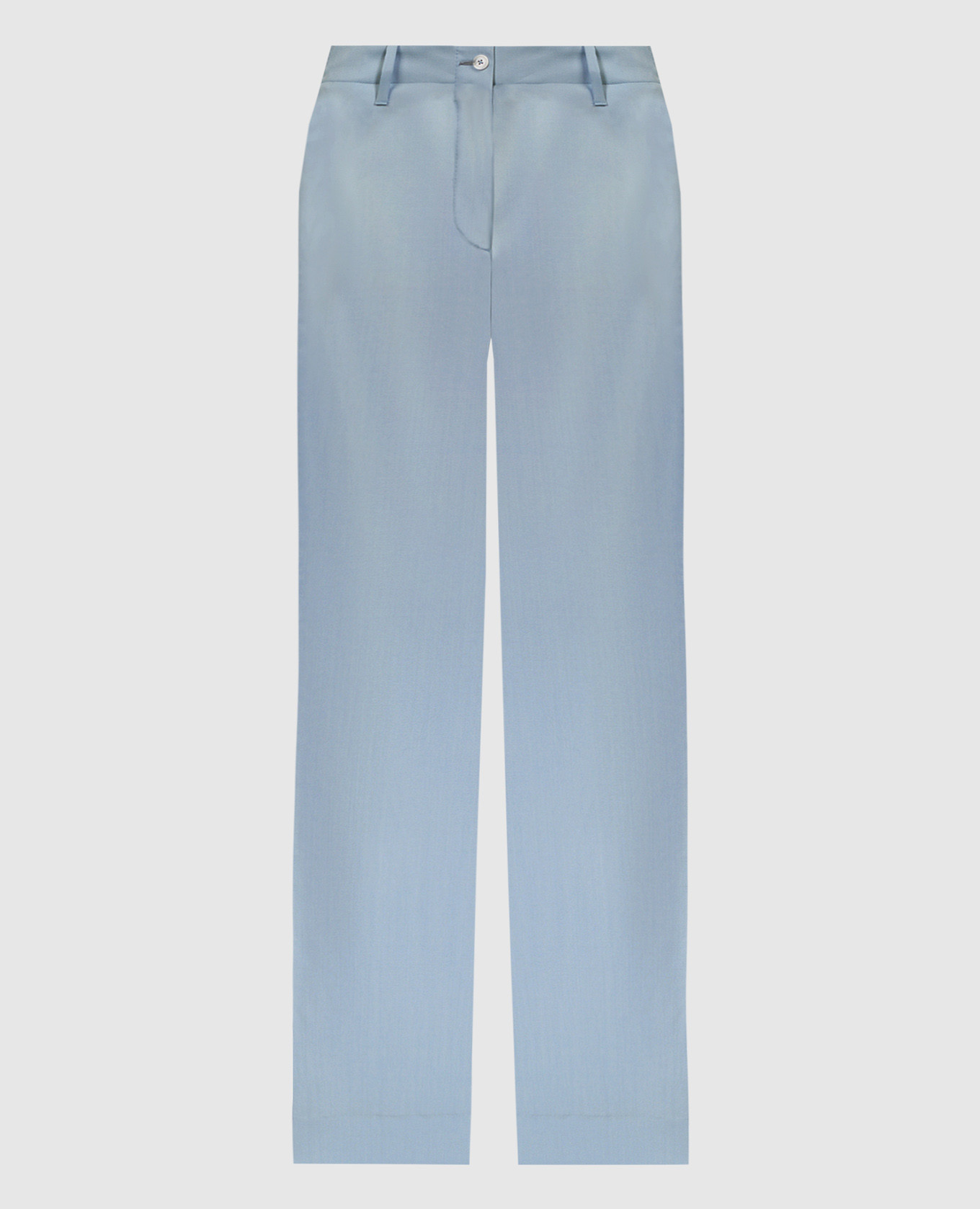 CANNES blue wool flared pants