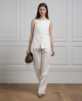 Lou Lou Studio Белый топ MIHANT с льном MIHANT