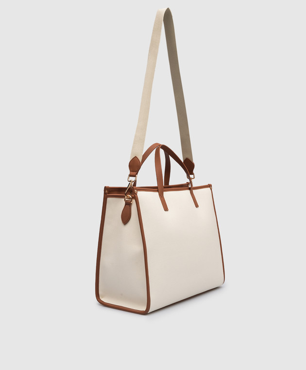 Twinset Біла сумка-тоут з принтом логотипу 231TD8047 зображення 3