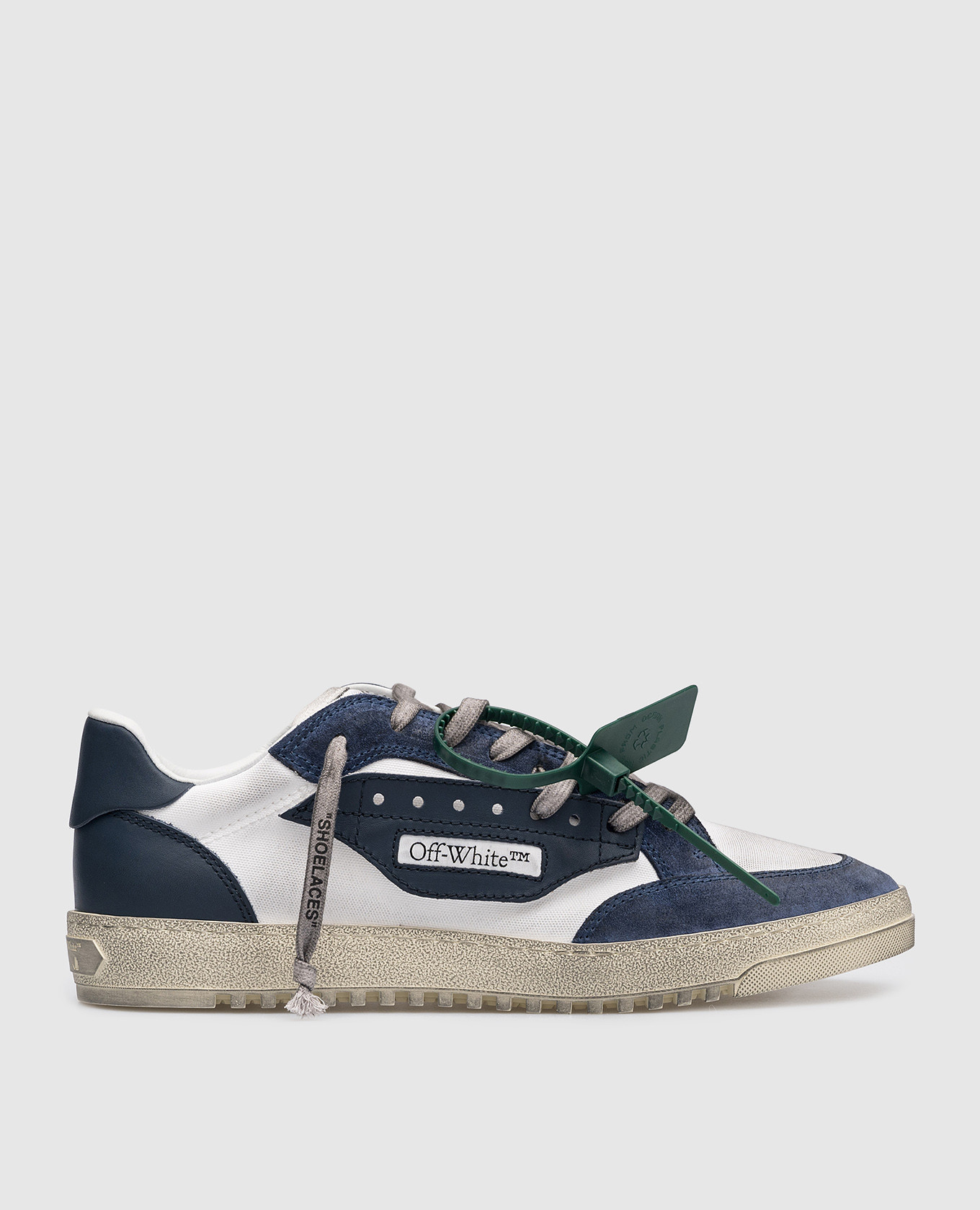 

Синие комбинированные сникеры 5.0 с контрастным логотипом, Синий, Сникеры