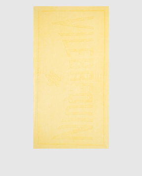 Vilebrequin Желтое полотенце Sand в логотип шаблон. SANH3200