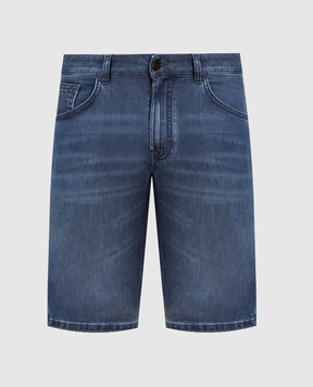 Stefano Ricci Синие джинсовые шорты с эффектом потертости MST3202152T0049