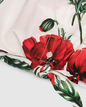 Dolce&Gabbana Дитячий білий топ з принтом Happy Garden L51N57HS5O1812