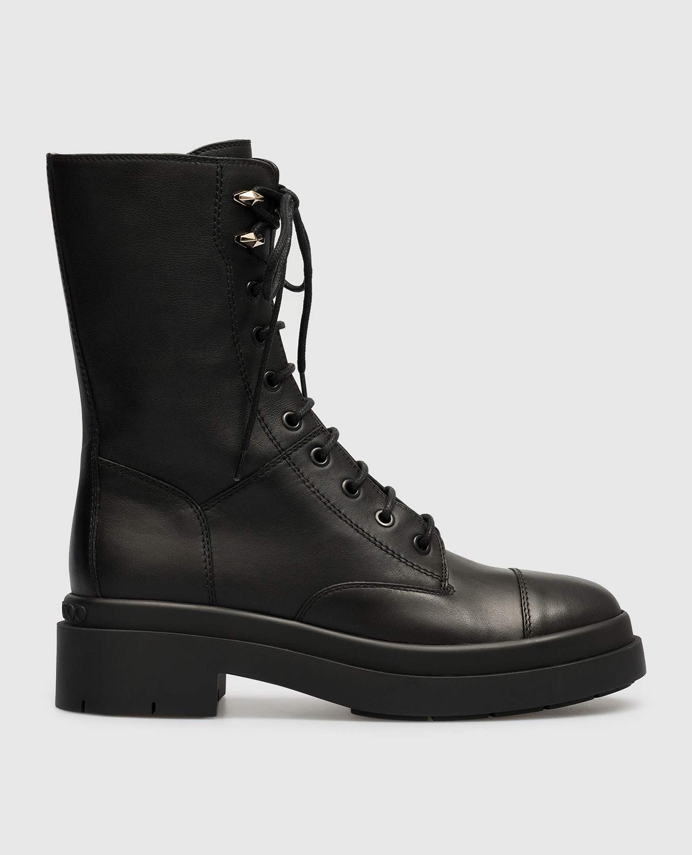 Черные кожаные ботинки Nari Flat