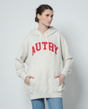 AUTRY Серые худи с вышивкой логотипа A24EHOPW525M