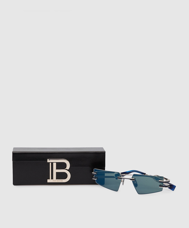 Balmain Сині сонцезахисні окуляри Fixe BPS123E54 зображення 6