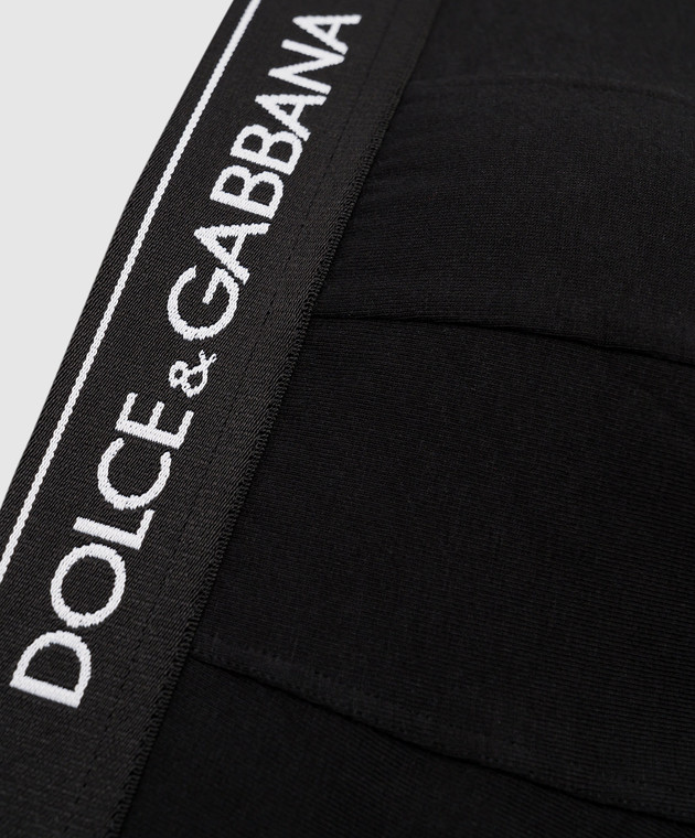 Dolce&Gabbana Набір чорних трусів-боксерів з контрастним логотипом M9C07JFUGIW зображення 3