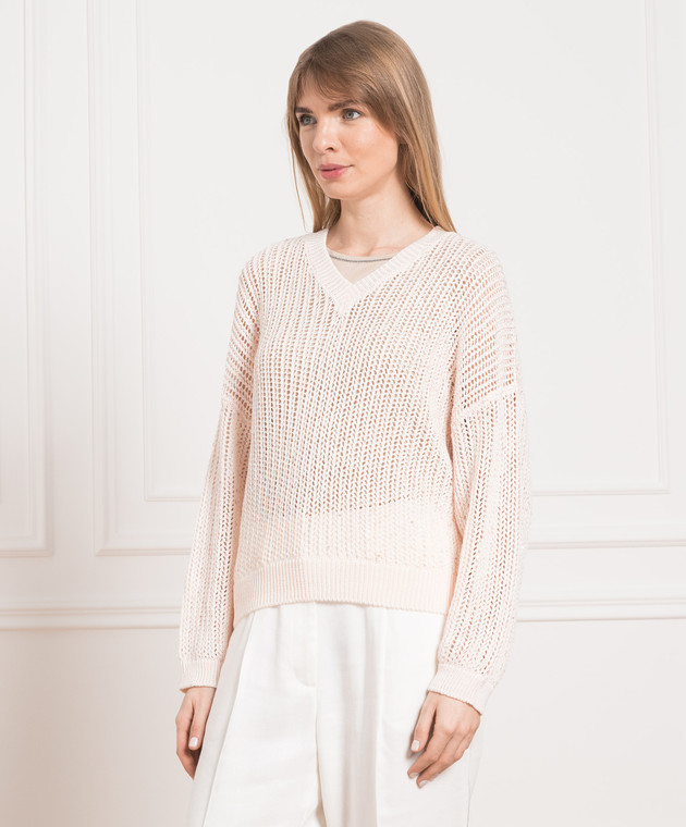 Peserico Pink pullover with sequins S99380F05A9142 изображение 3
