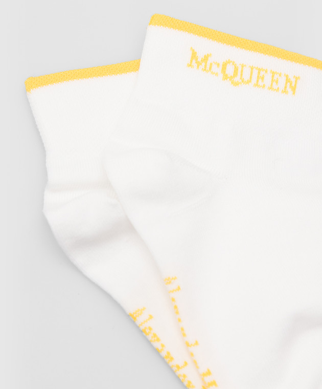 Alexander McQueen Шкарпетки з контрастним візерунком логотипу 6453763D14Q зображення 3