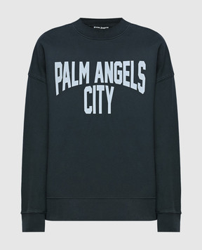 Palm Angels Сірий світшот з логотипом PA CITY PMBA074R24FLE012