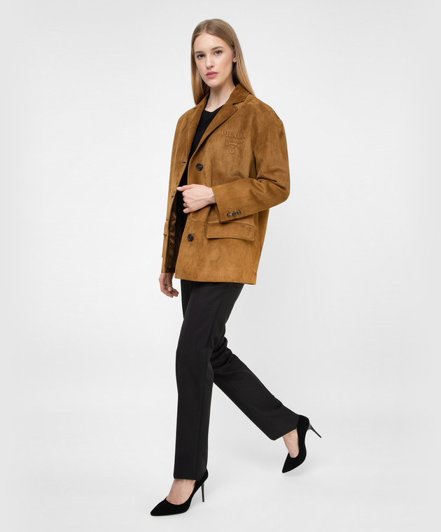 Prada - Замшевая куртка с логотипом 558021FEK купить в Symbol