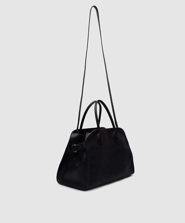 The Row Чорна шкіряна сумка Soft Margaux W1586L72 зображення 3