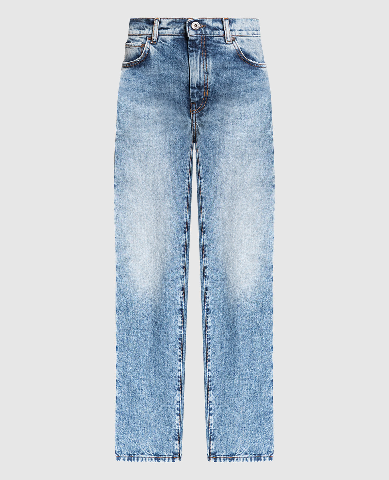 ORTISEI blue jeans with a distressed effect