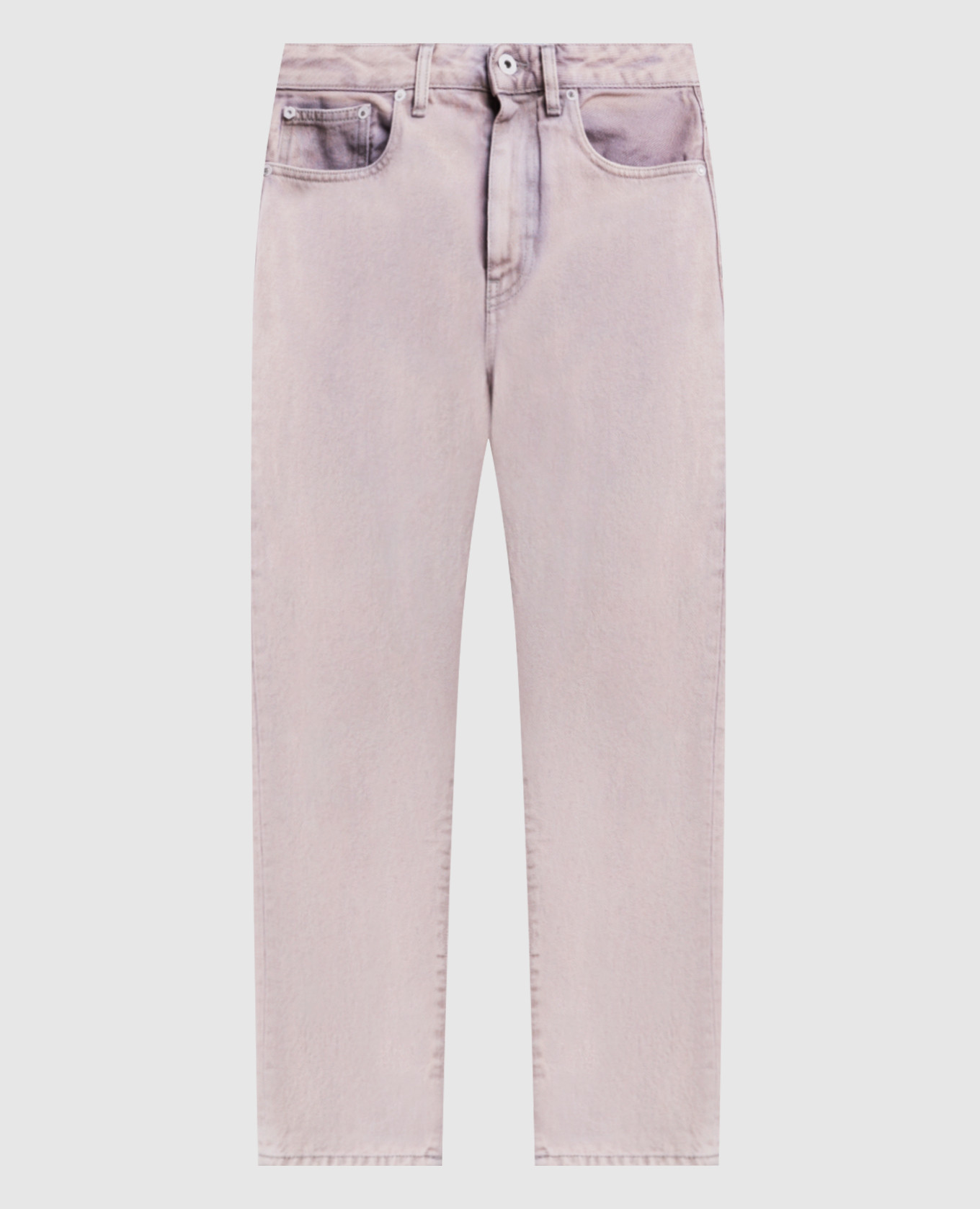 

Светло-лиловые джинсы с эффектом потертости, Фиолетовый, Прямые джинсы