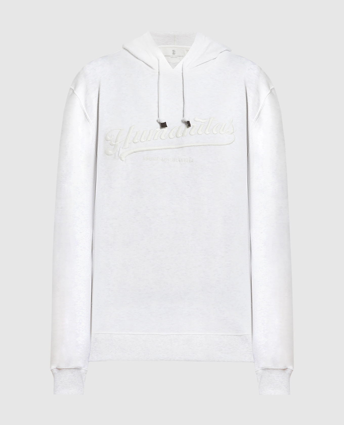 White hoodie with embroidery