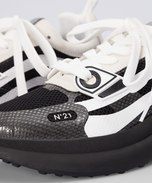 N21 Комбіновані кросівки з контрастними вставками 22ESS03320332 зображення 4