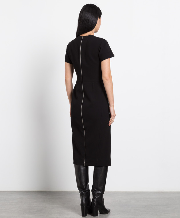 Victoria Beckham Чорна сукня міді 1122WDR003433A зображення 4