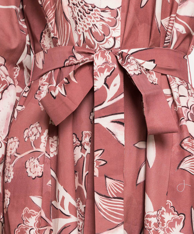 Max Mara Pink midi dress in floral print LIA image 5