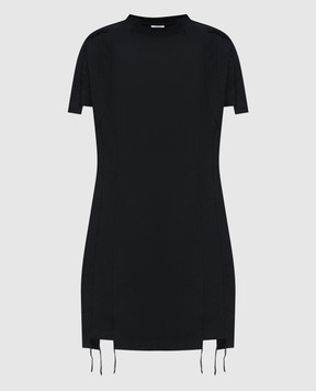 Vetements Чорна сукня міні асиметричного крою WE64DR280B
