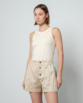Lou Lou Studio Жовтий топ POSO з вишивкою логотипа POSO