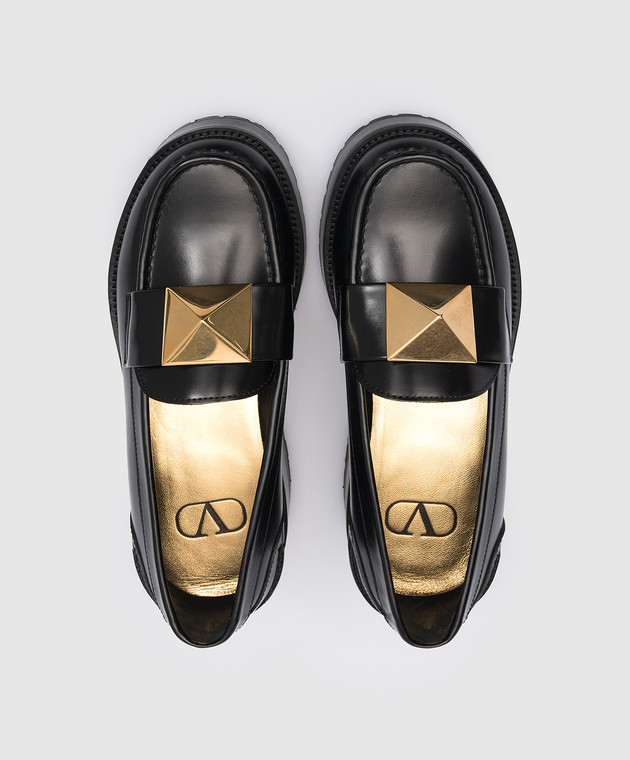 Valentino Black leather loafers ONE STUD 2W2S0FT2KUM изображение 4
