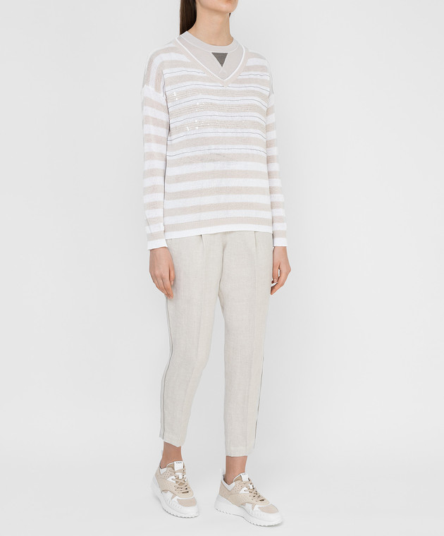Brunello Cucinelli Белый пуловер M78764002 изображение 2