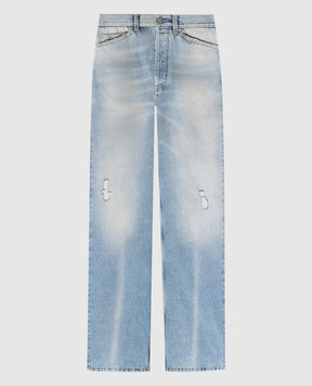 Palm Angels Блакитні джинси з ефектом потертості PMYA030E23DEN004