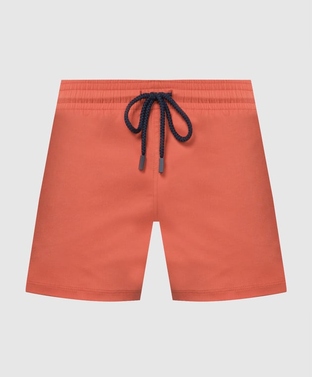 Vilebrequin Brown logo swim shorts MANH9E00