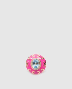EClaire Серебряное кольцо с голубым топазом. AV45