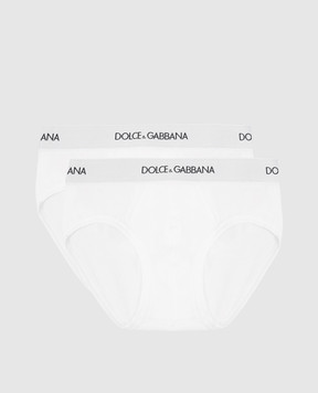 Dolce&Gabbana Детский набор белых трусиков-слепов L4J700G7OCT