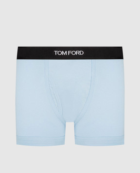 Tom Ford Голубые трусы-боксеры с логотипом T4LC31040