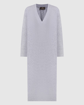 Enrico Mandelli Сіра сукня міді з кашеміру A7KD045226