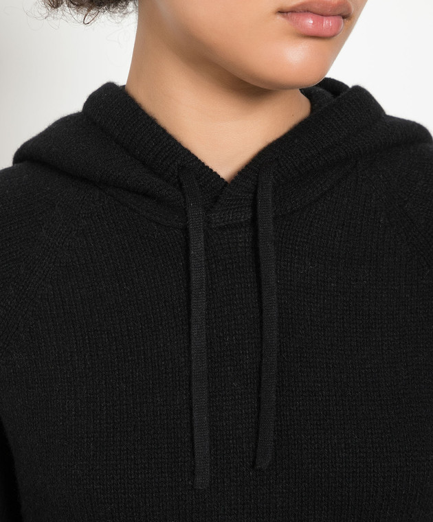 Babe Pay Pls Black cashmere hoodie MD9681305341R image 5