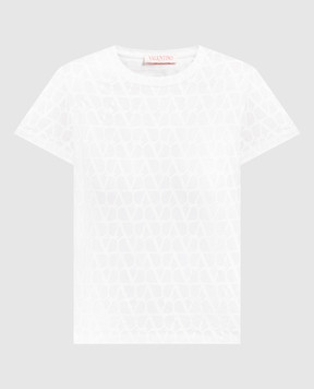 Valentino Біла футболка в принт логотипа Toile Iconographe 3B3MG21L82C
