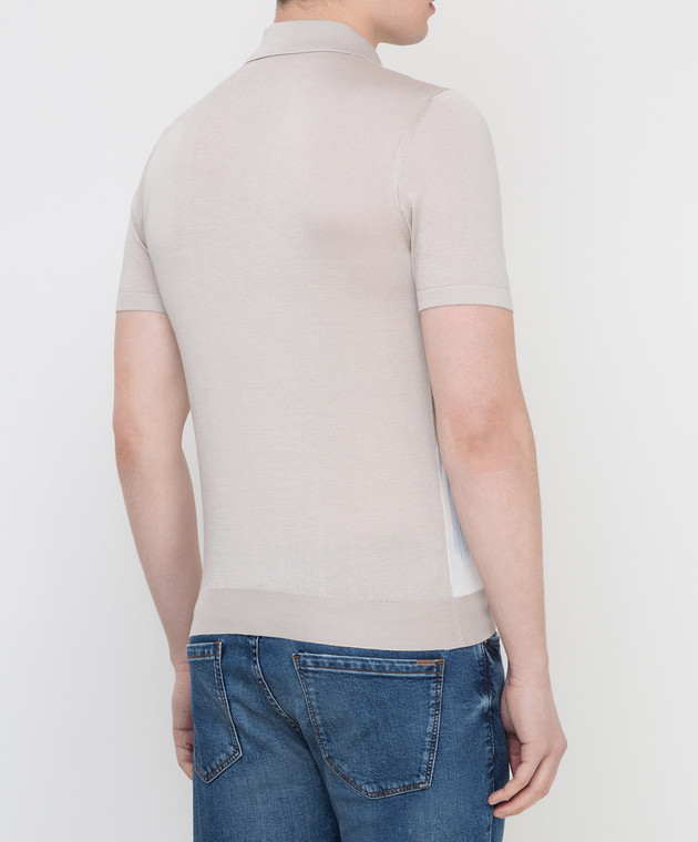 Bertolo Cashmere Серое поло из шелка 901987 изображение 4