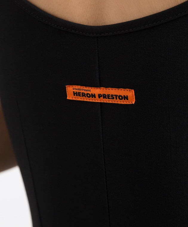Heron Preston Чорна сукня міні з логотипом HWDB058C99FAB001 зображення 5