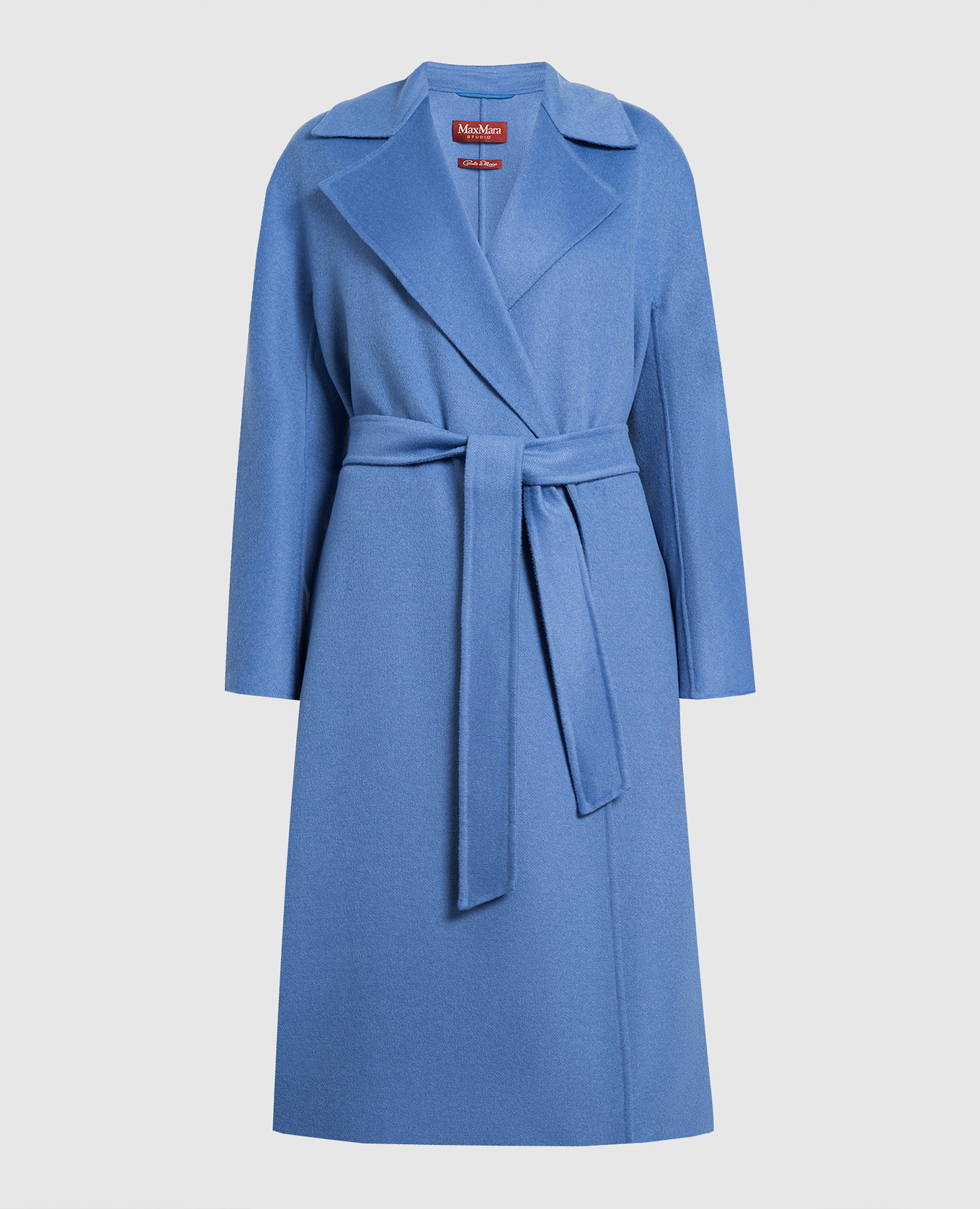 Blue CLES wool, silk and cashmere coat