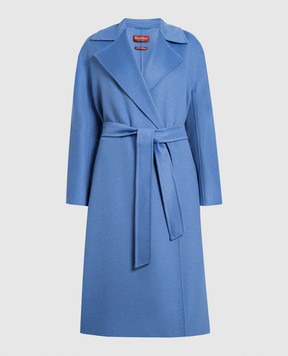 Max Mara Blue CLES wool, silk and cashmere coat CLES