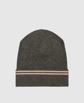 Brunello Cucinelli Сіра шапка з люрексом M9A844569P