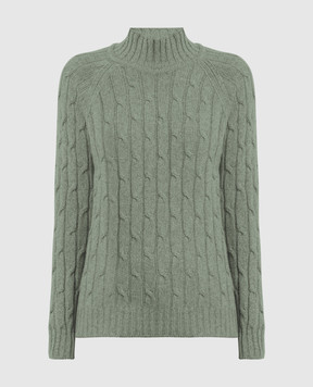 Babe Pay Pls Зеленый свитер из кашемира с фактурным узором MD9701305341TR