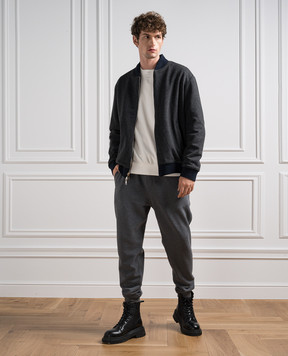 Cashmere&Whiskey Синий двухсторонний бомбер GM004Z1340437